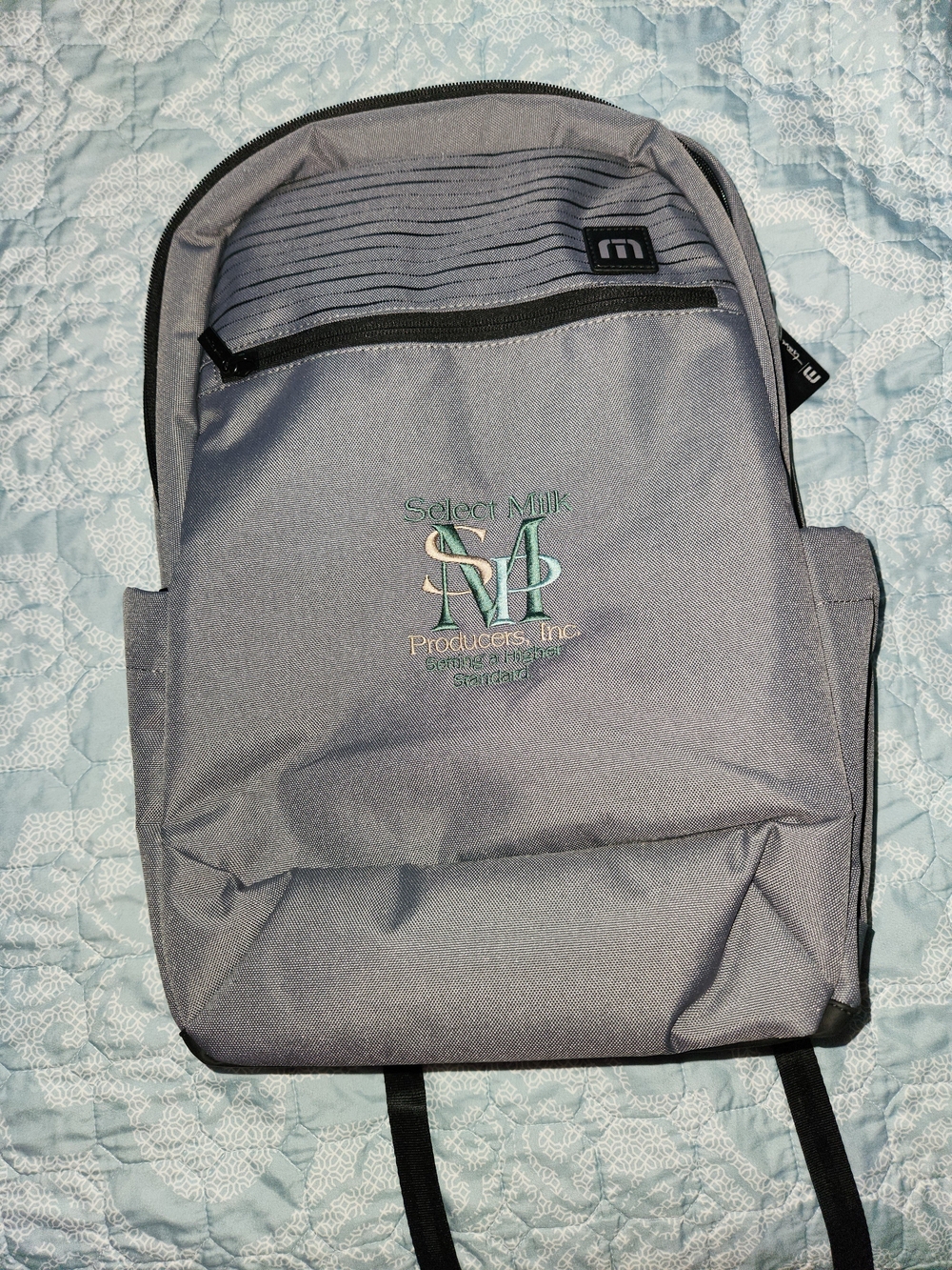 Select Milk Producers Gray Laptop Backpack By Travis Mathew